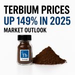 Terbium prices up 149% in 2025